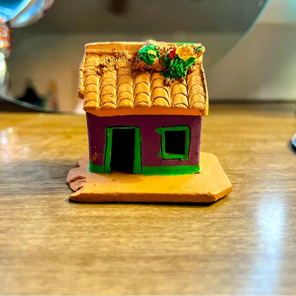 Handmade Hummel Figurine, Purple House